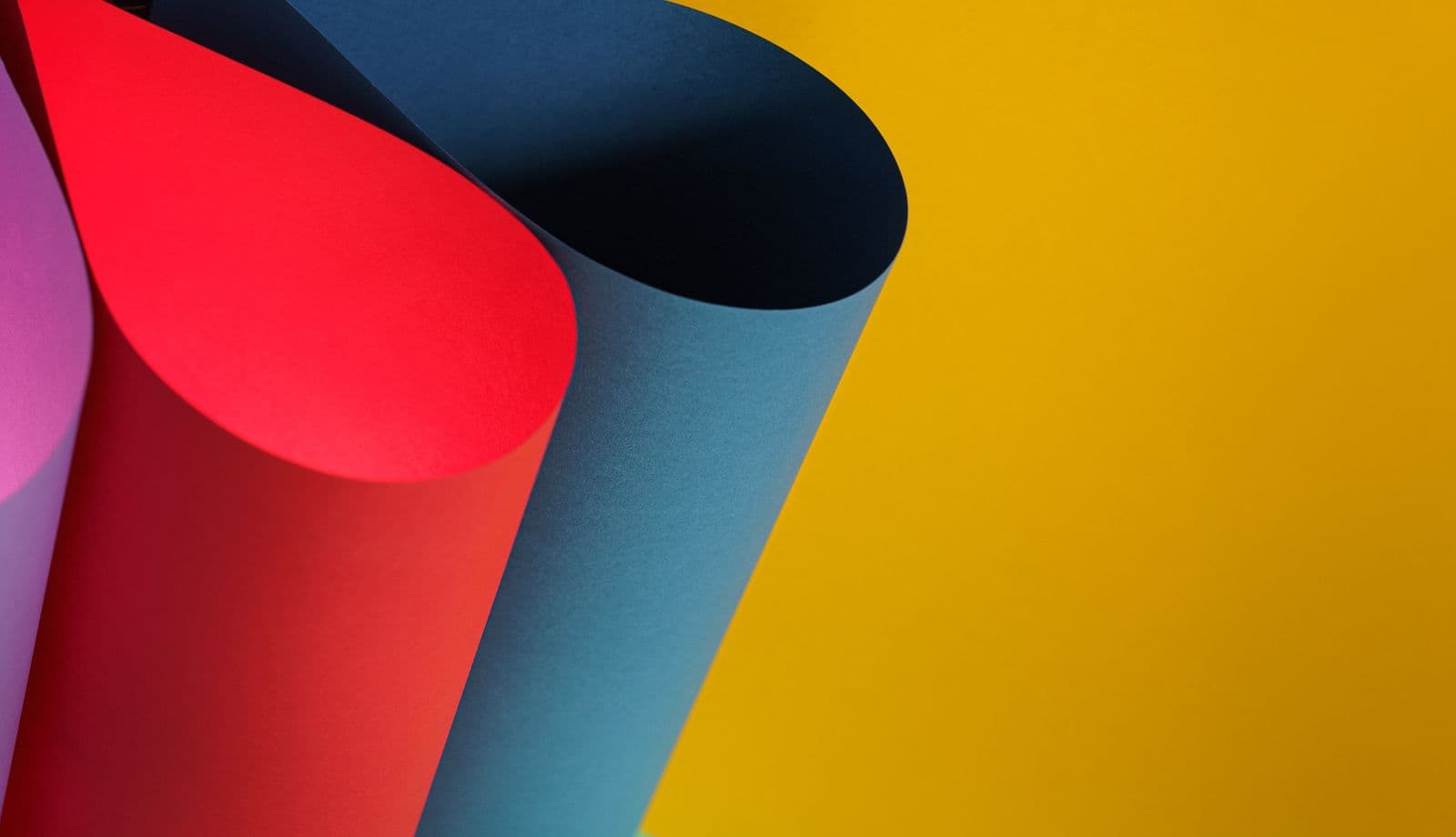 Colorful paper layers in the Catapult visual style